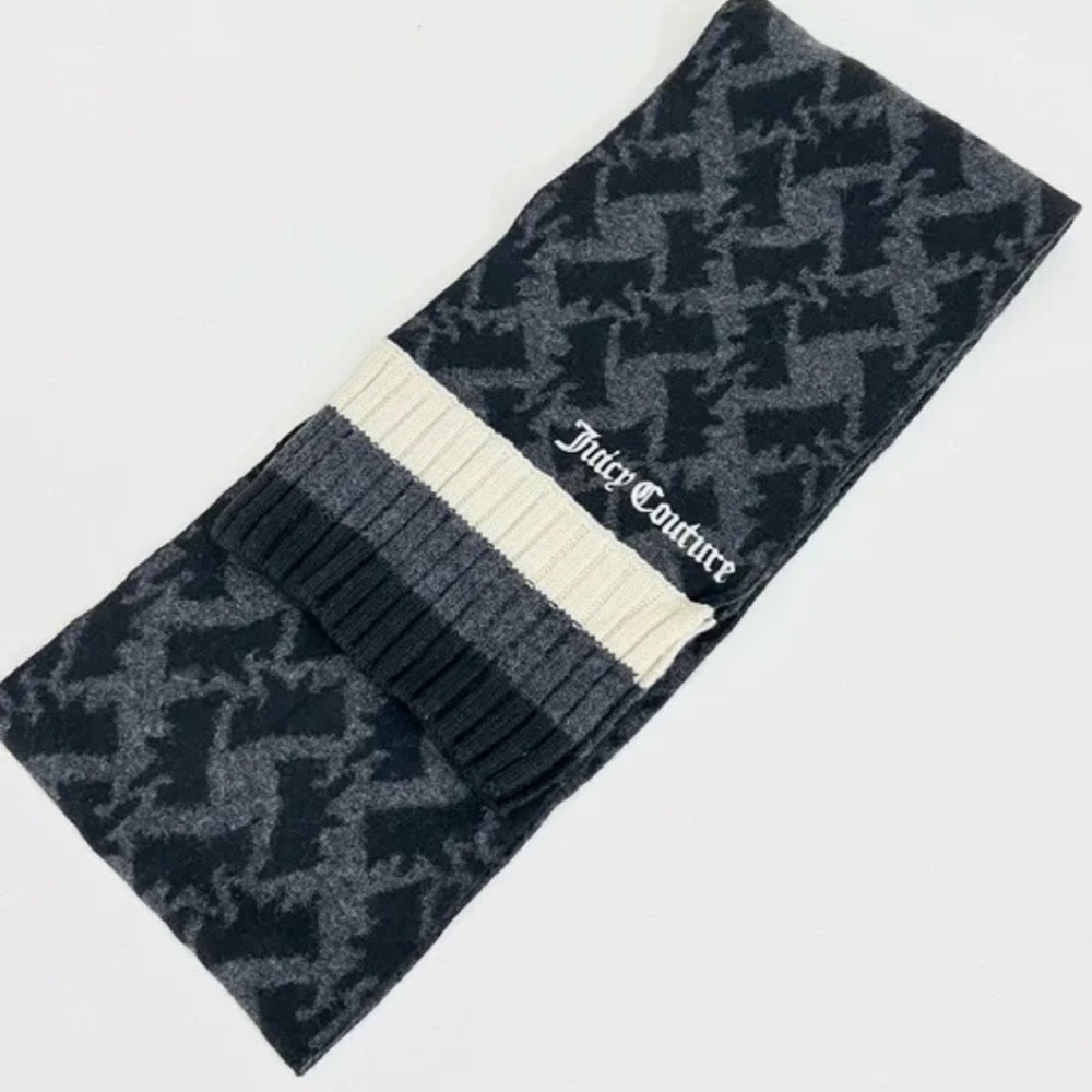 Juicy Couture Scotty Print Scarf - Y2K